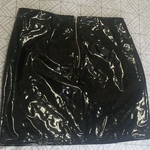 Boot camp leather skirt